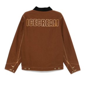 [해외배송] 아이스크림 브라운 코튼 캔버스 재킷 ICW003 BROWN