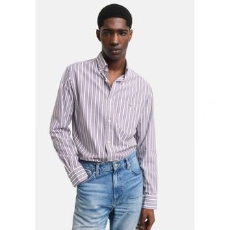 이스퀘어 5085874 GANT REGULAR FIT STRIPED POPLIN - Shirt wine red