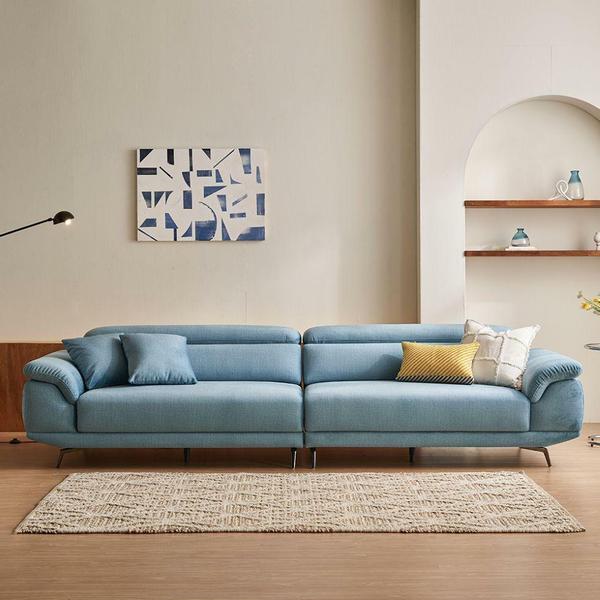 스카이 4인 리클라이너 모션 슬라이드 기능성 패브릭 무빙 소파