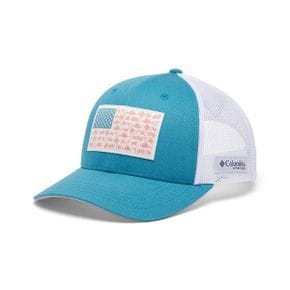 우먼 컬럼비아 PFG™ 피쉬 플래그 스냅백 모자 - Canyon Blue/White/Fish Friends 8669199