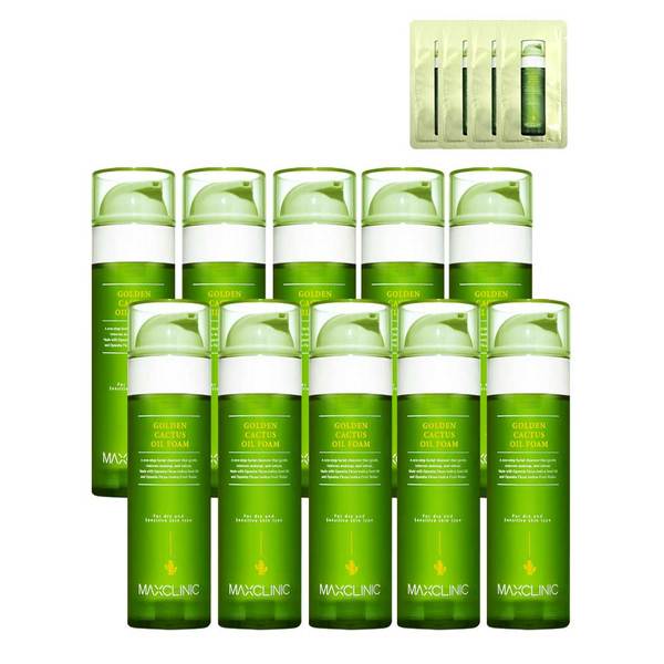 [홈쇼핑 세트] 맥스클리닉 오일 폼 클렌징 골든 선인장 대용량 110g 10개+샘플4개