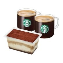  진한 티라미수 세트 카페 아메리카노 T 2잔 + 레이디핑거 티라미수 케이크