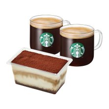  진한 티라미수 세트 카페 아메리카노 T 2잔 + 레이디핑거 티라미수 케이크