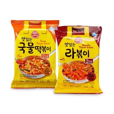 오뚜기 맛있는 국물 떡볶이 424g x 3개 + 라볶이 434g x 3개