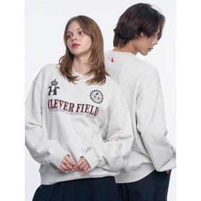 Season emblem wide sweatshirt_Oatmeal