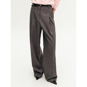 제니퍼 와이드 투 턱 팬츠_차콜 / JENNIFER WIDE TWO TUCK PANTS_CHARCOAL