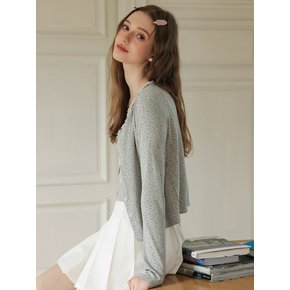 Cest_Lace line gray cardigan