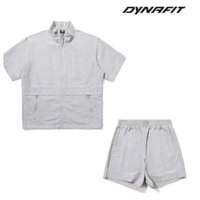 타슬란소재를 사용하여 가벼운 공용 반팔 집업 셋업  타란반팔집업&반바지 YUM23602YUM23375C1GJ