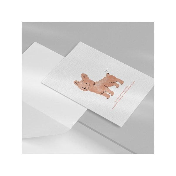 시그니처 엽서_오렌지 댕댕이