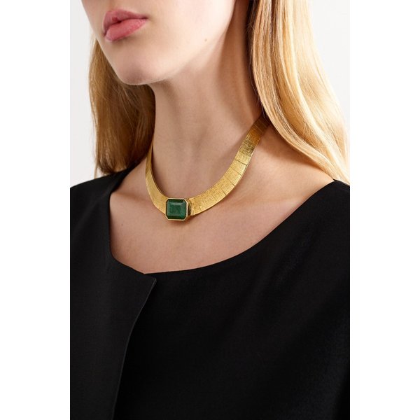 주주베라 아테나 골드톤 제이드 목걸이 46376663163020359