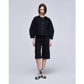 [파주점] [송지오우먼]지제로 카라리스 커브 데님 자켓 블랙 WH2JP831BK