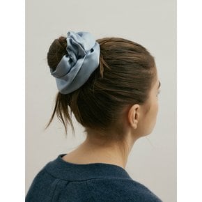 Silk Scrunchie (L) - Blue Fog