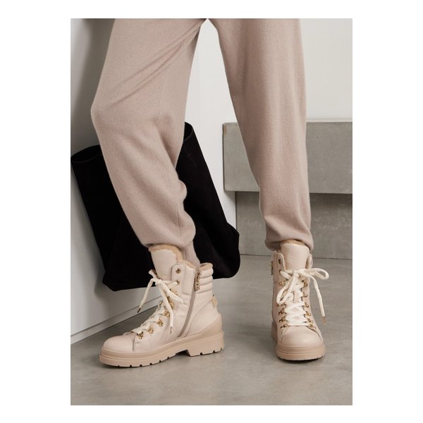 생 모리츠 14 시어링 안감 가죽 앵클 부츠 베이지 1647597352788155