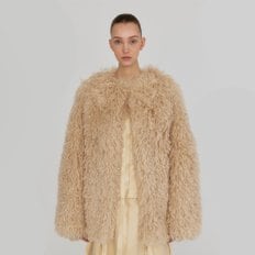 ZUFF Faux Fur Jacket - Beige