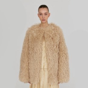 ZUFF Faux Fur Jacket - Beige