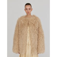 ZUFF Faux Fur Jacket - Beige