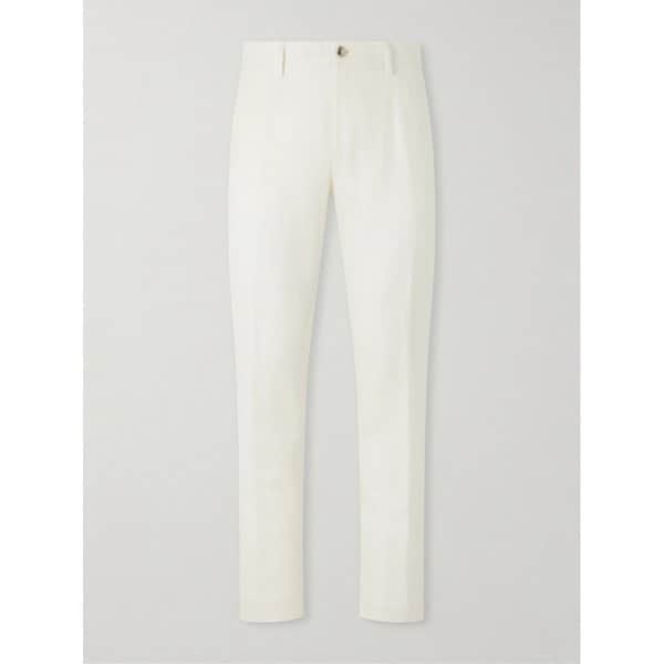 스트레이트 울 리넨 블렌드 트윌 수트 팬츠 46376663163006798