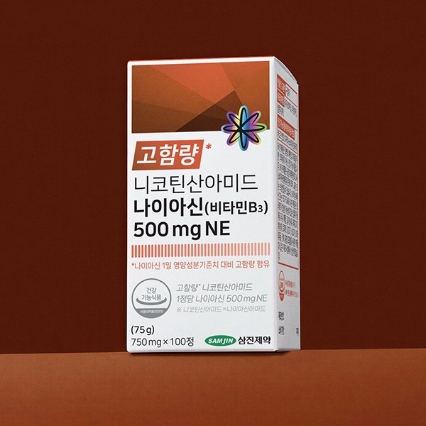 니코틴산아미드 나이아신 비타민B3 500mgNE 1병 (100정)