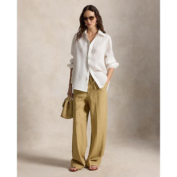 여성 리넨 드로스트링 팬츠(WMPOPNTNDL20407260)