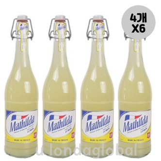  마틸다 스파클링 레몬 에이드 수입 음료 750ml 4개 X6