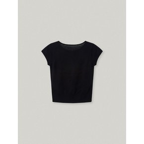 NUAGE CAP SLEEVE CARDIGAN (BLACK)