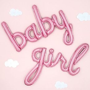 [원팩] 이니셜은박풍선 baby girl [핑크] (SSG)