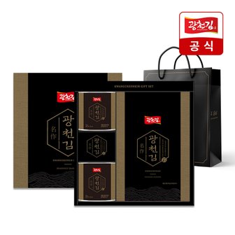 광천김 [4+1][광천김] 명작 프리미엄 김 선물세트 (전장5봉+캔김2캔)