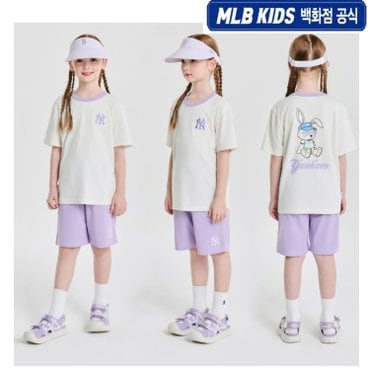MLB키즈 [백화점 공식]  25SS  스포티브 캐릭터 티셔츠 세트   7AS1C3153-50LDL
