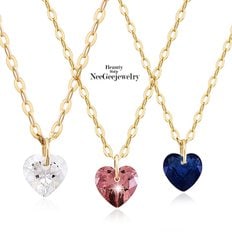 [NeeGee] 14K GOLD 하트♡탄생석 color 목걸이 12종택1