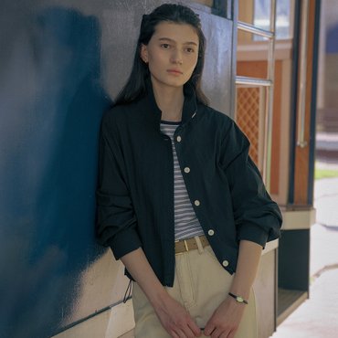 틸아이다이 Short button shirt jacket TIFA01SH02_Black