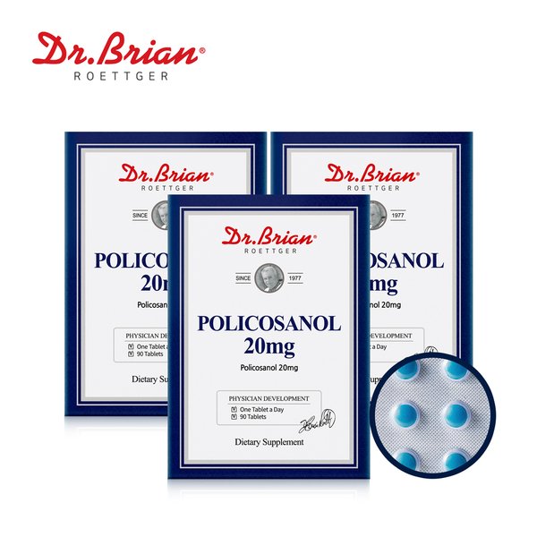 [직구][3통] 닥터브라이언 폴리코사놀 20mg 90타블렛