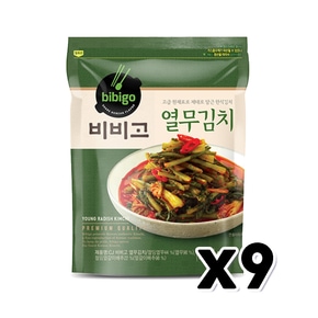 비비고 열무김치 파우치 400g x 9개