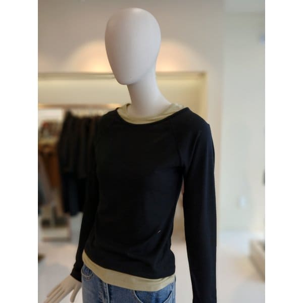 [여주점] 씨씨콜렉트 배색레이어드티셔츠 E261psm104