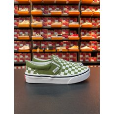 [파주점] (키즈) 클래식 슬립온 (Classic Slip-On)(Color Theory Checkerboard Pesto)(VN000CYTCIB)