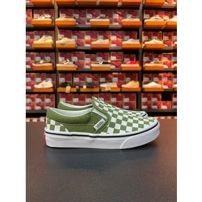 [파주점] (키즈) 클래식 슬립온 (Classic Slip-On)(Color Theory Checkerboard Pesto)(VN000CYTCIB)