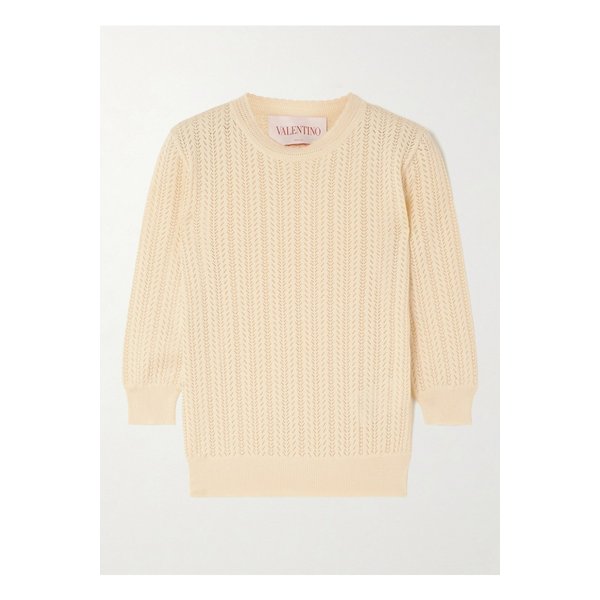 포인텔 니트 코튼 스웨터 크림 1647597350345667