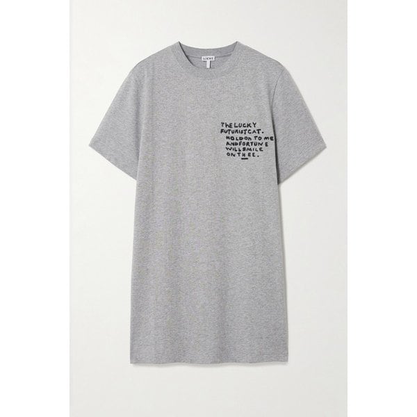 루이스 웨인 자수 코튼 저지 티셔츠 46376663162958457