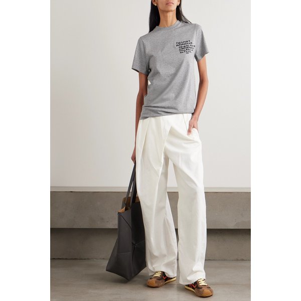 루이스 웨인 자수 코튼 저지 티셔츠 46376663162958457