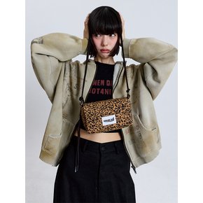 LEOPARD STRING CROSS BAG BROWN