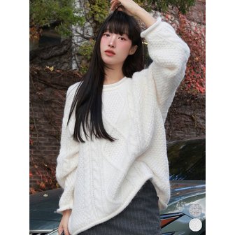 브아빗포우먼 클래식 트위스트 라운드 니트 2컬러 VW623