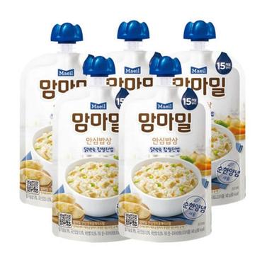 맘마밀 이유식 안심밥상 닭백숙찹쌀 140g 5팩 15개월 _P306942227