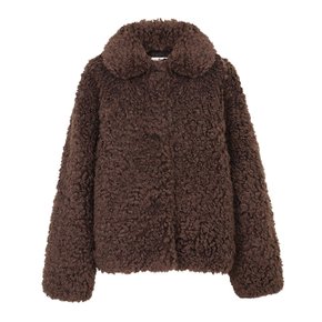 [아이아이]  FLUFFY SHORT JACKET_BROWN (EEOP4CTR02W)