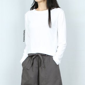 베이직  4색 무지 라운드 밑가시 긴팔 티셔츠   _P435409082
