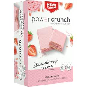 Power Crunch파워크런치 오리지널 단백질 에너지 바 딸기 크림 200g 5개 시리얼바