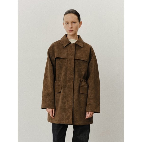 TVF WET LEATHER HALF COAT_2COLORS