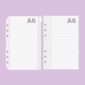 (다꾸 전용) 만년 DIY 6공 A5 A6 다이어리 파우치