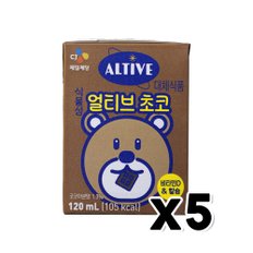 식물성 얼티브 초코 어린이음료 120ml x 5개