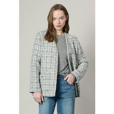 BCBG 올앤선드리블리트위드자켓(A5S2J134)