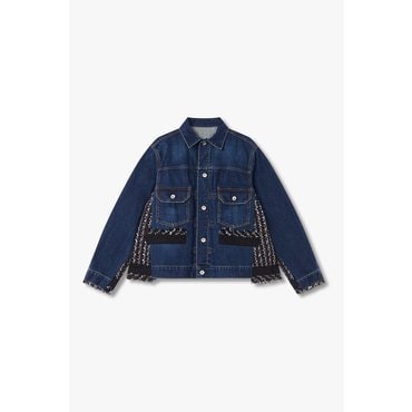 SACAI [사카이] 여성 트위드 패치 데님 자켓 6415101501