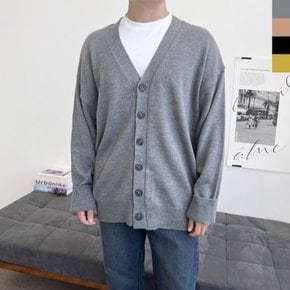 블레오 남자 가을 빅사이즈 기본 오버핏 데일리 니트 가디건